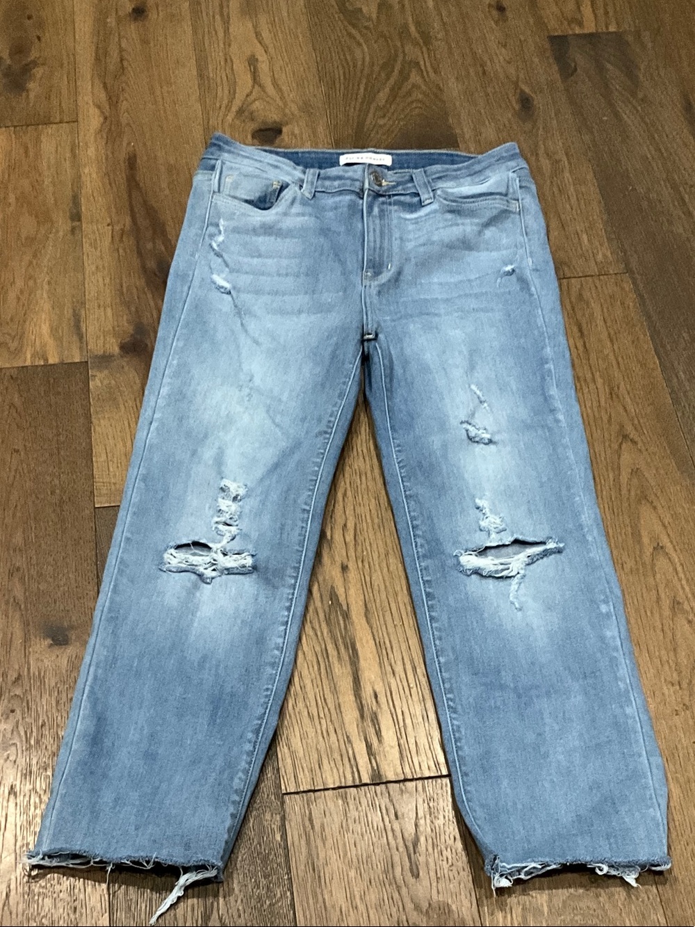 Flying Monkey Light Blue Distressed Boyfriend Jeans